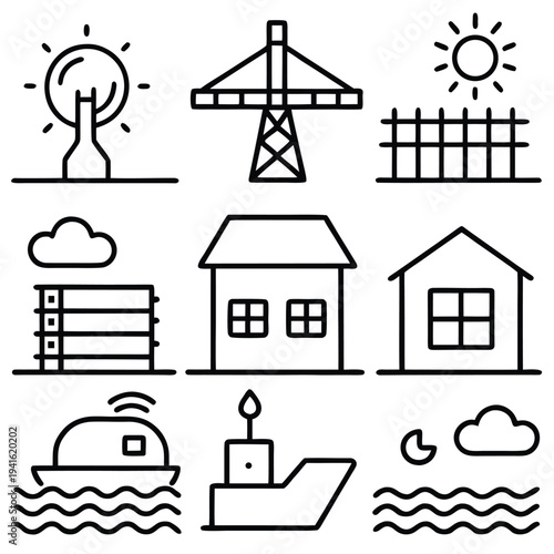 Illustration of the harmonious blending of technological progress and natural serenity.