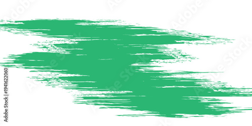 Green brush stroke isolated on white background. Brush stroke for green ink paint, grunge backdrop, dirt banner, watercolor design and dirty texture. Creative art concept. vector illustration.