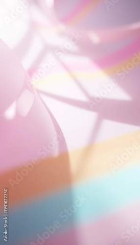 Soft focus pastel tape unfurls in a dreamy dutch tilt, creating ethereal textures,  adhesive,  abstract