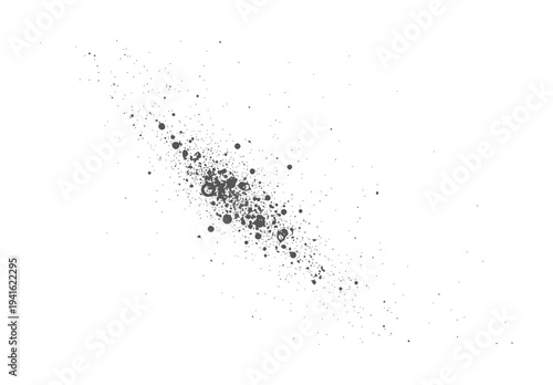 Black and white abstract scatter plot with varying dot densities and sizes