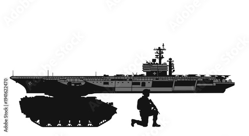 Aircraft Carrier, Tank, Soldier Scale Comparison