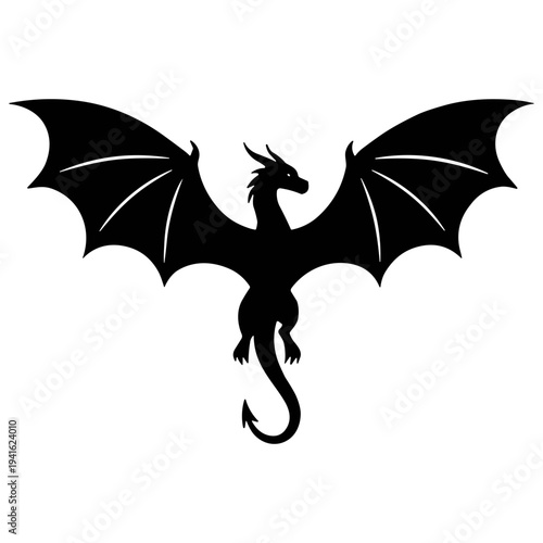 Western Dragon Silhouette