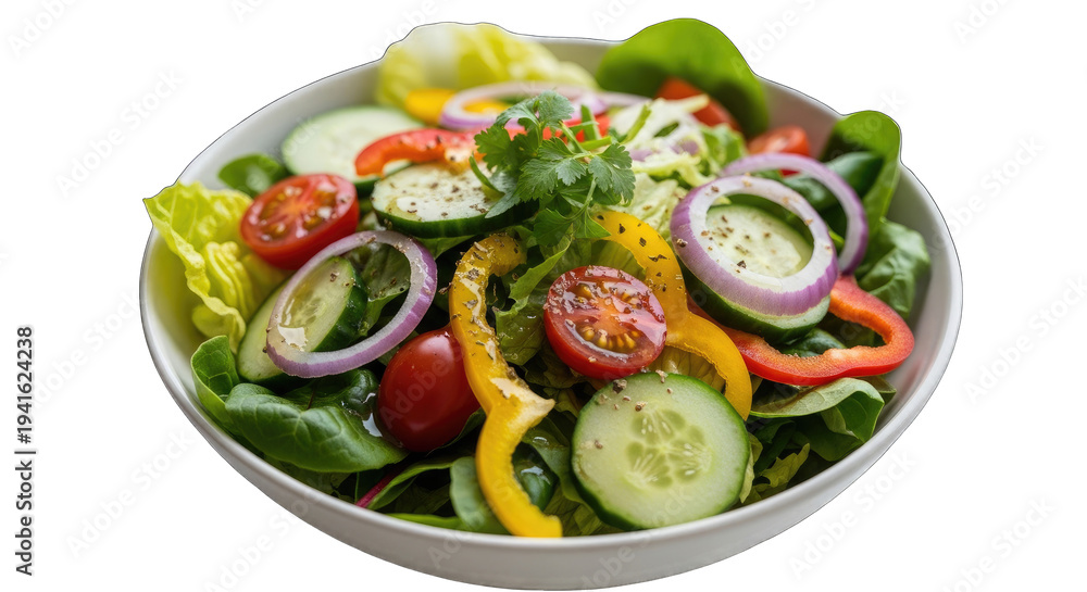custom made wallpaper toronto digitalFresh Garden Salad with Vegetables in White Bowl - Healthy Eating Concept