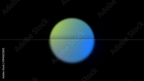 Abstract blurry gradient circle pulsing with soft light effect on black background for digital creative backdrop