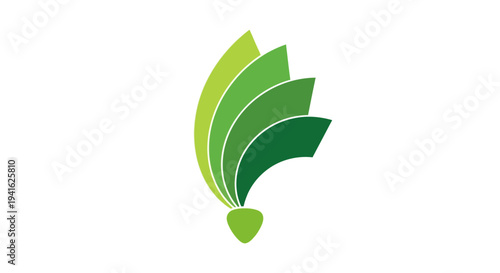 Abstract Green Leaves Flourish Growth Concept