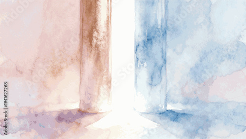 Two Paths Dual Passage isolated watercolor vector illustration svg