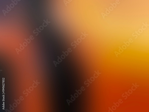 Top view abstract soft  blurred dark painted black orange yellow color texture background for graphic design. wallpaper, illustration, card, brochure, gradient, colour