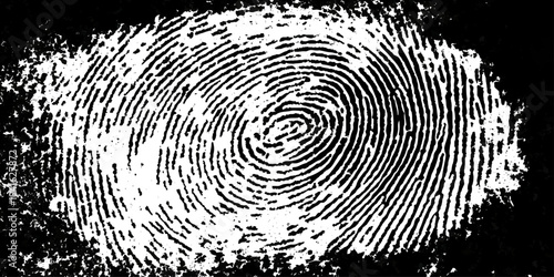 Abstract black fingerprint texture with grunge distressed pattern background.