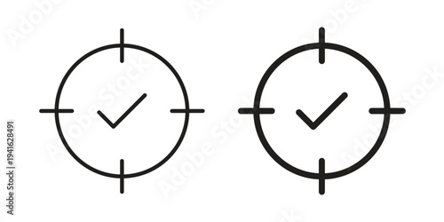 Accuracy icon concept. Silhouette, glyph symbol. Isolated design.