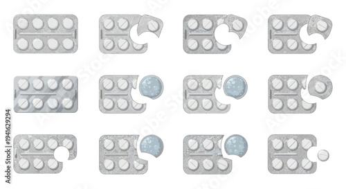 Blister Packs of Pills with Missing Doses.