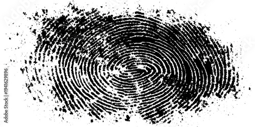 Abstract black fingerprint texture with grunge distressed pattern background.