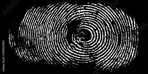 Abstract black fingerprint texture with grunge distressed pattern background.