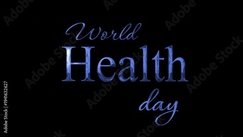 World health day blue effect background