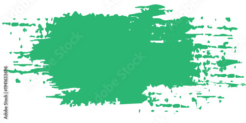 Green brush stroke isolated on white background. Brush stroke for green ink paint, grunge backdrop, dirt banner, watercolor design and dirty texture. Creative art concept. vector illustration.