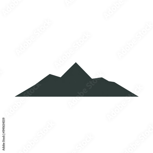 Free Download Simple mountain silhouette icon with minimal design. Symbol of nature, adventure, outdoor exploration, and peaceful landscape. - GFXLoad
