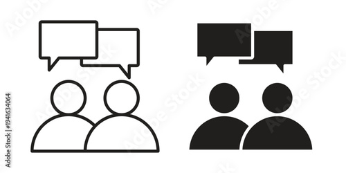 Communication icon concept. Silhouette, glyph symbol. Isolated design.
