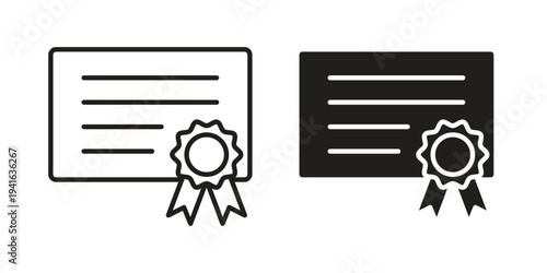 Diploma icon concept. Silhouette, glyph symbol. Isolated design.