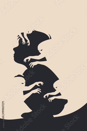 Child, dysfunctional family, shouting, noise, trauma, childhood, fear, authority, pain, darkness