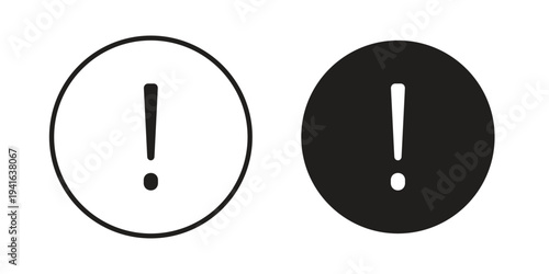 Exclamation icon concept. Silhouette, glyph symbol. Isolated design.