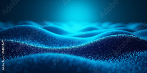 Abstract Ocean Waves: An artistic depiction of ocean waves in serene, muted blues, offering a sense of calm and depth. 