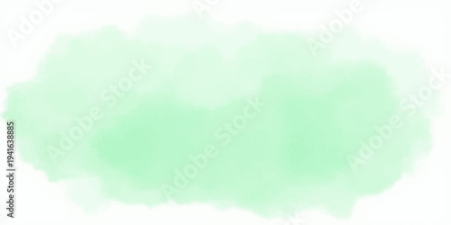 Hand-painted blue abstract watercolor background featuring fluffy white clouds in a bright sunny summer sky atmosphere