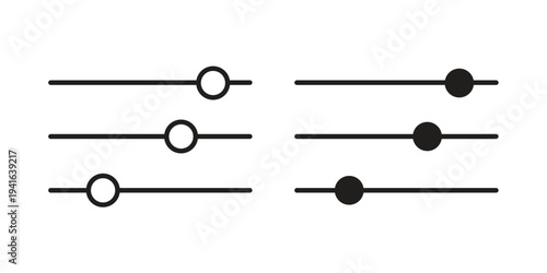 Filter Control icon concept. Silhouette, glyph symbol. Isolated design.