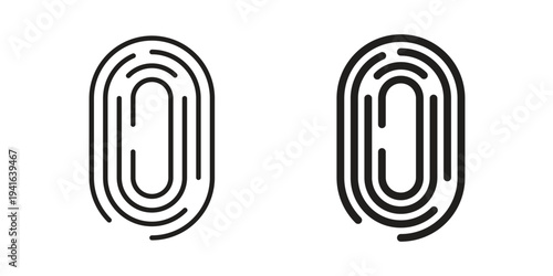 Fingerprint icon concept. Silhouette, glyph symbol. Isolated design.