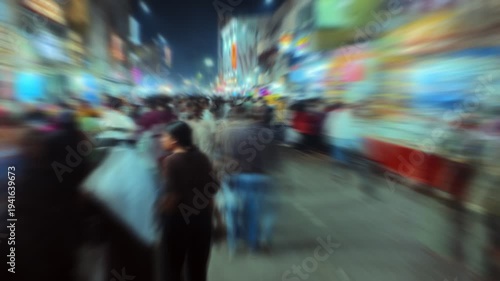 Wallpaper Mural Indian City Crowd Rush Motion Blur Hyperlape Torontodigital.ca
