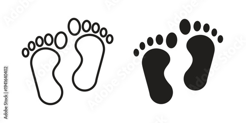 Foot icon concept. Silhouette, glyph symbol. Isolated design.