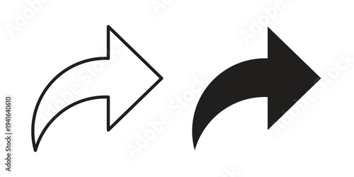 Forward icon concept. Silhouette, glyph symbol. Isolated design.