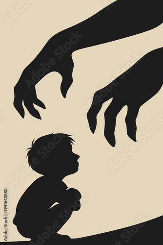 Child, dysfunctional family, shouting, noise, trauma, childhood, fear, authority, pain, darkness