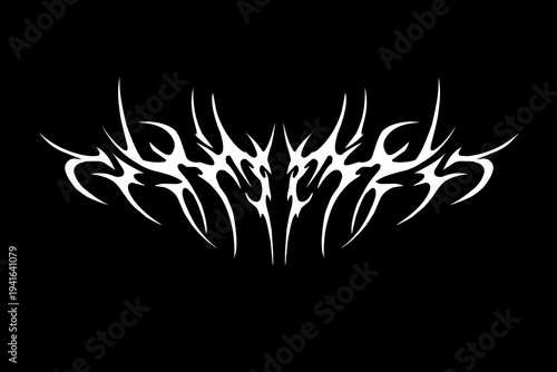 Neo tribal cyber sigilism symmetrical shapes Intricate Ornate Dark Art Abstract Vector Design