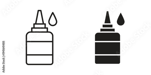Glue icon concept. Silhouette, glyph symbol. Isolated design.