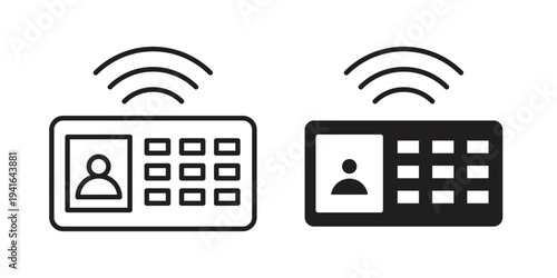 Interphone icon concept. Silhouette, glyph symbol. Isolated design.