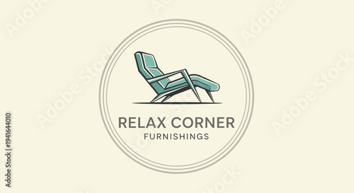 Relaxing Lounge Chair Illustration Design Element.
