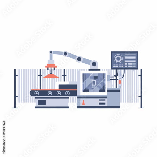 Industrial Robot Arm Manufacturing Equipment System.