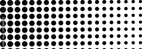 Black polka dot seamless pattern with white dots repeating geometric background for festive design. Halftone minimalist abstract wall in diagonal lines. Vector eps 10.