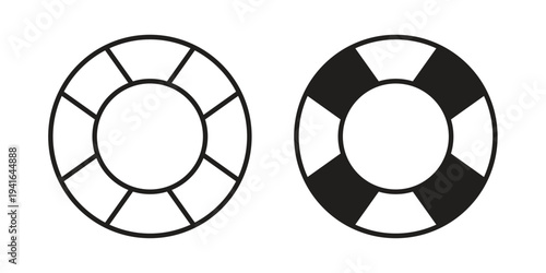 Life buoy icon concept. Silhouette, glyph symbol. Isolated design.