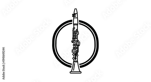 Black and White Hookah Illustration Design.