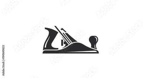 Hand Plane Tool Illustration Simple Design.