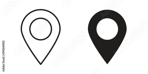 Free Download Navigation pin icon concept. Silhouette, glyph symbol. Isolated design. - GFXLoad