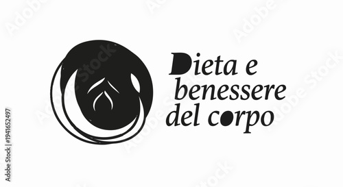 Black logo with text "Dieta e benessere del corpo