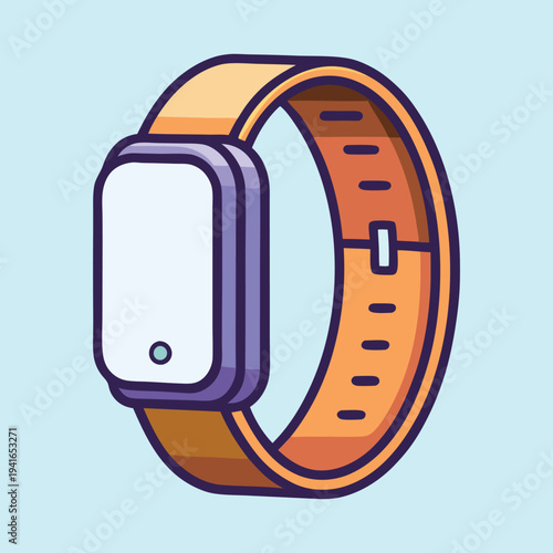 Smartwatch illustration depicting fitness and wearable technology for daily activity tracking