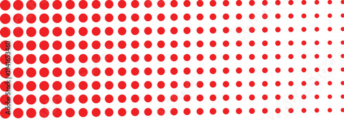 Doodle style red polka dots pattern on a white background. Polka dot seamless pattern background used in fashion, packaging and graphics design. EPS 10.