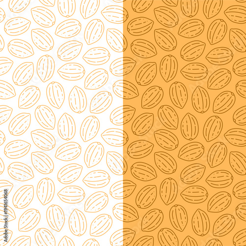 doodle peanut seamless pattern background. doodle peanuts pattern for packaging. peanut beans pattern.