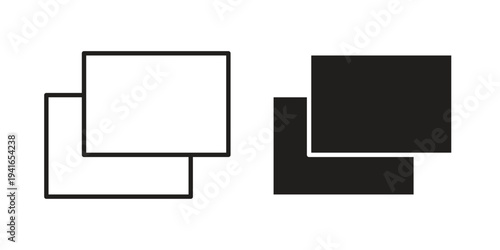 Pop up icon concept. Silhouette, glyph symbol. Isolated design.