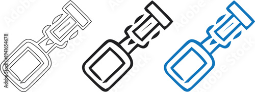 Vector key icon set for unlocking and access concepts