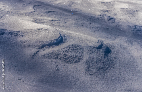 Snow cover, a pattern of snowflakes