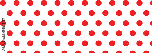 Set of big size red seamless polka dots patterns on a light white background. Polka dot vector pattern used in branding for children items, toys, packaging, textile and graphic design. EPS 10.