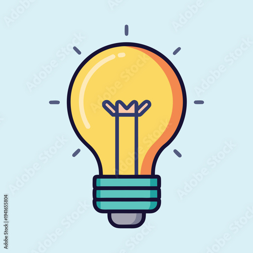 vector illustration of a smart light bulb  